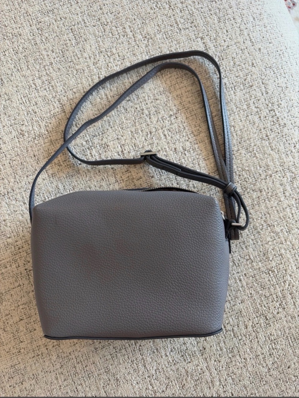 Vera Bradley Gray Pebbled Crossbody Bag